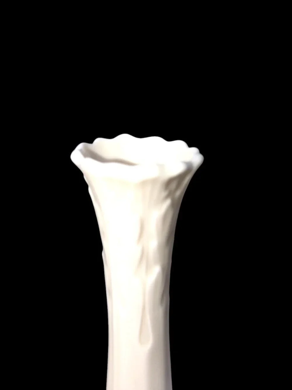 Pair Lenox Ivory Bud Vases Embossed Floral Porcelain Candlestick Style 10.75